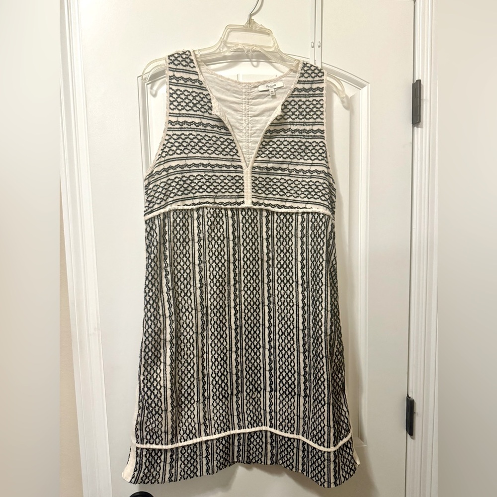 Madewell embroidery mini dress medium